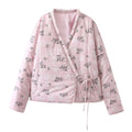 Damen gesteppte Weste im eleganten Blumenprint-Design EB