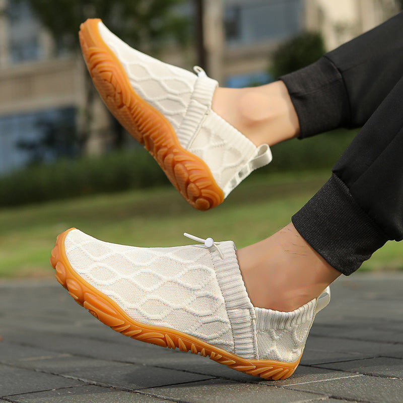 Damen bequeme Slip-On Laufschuhe mit strapazierfähigem Obermaterial und rutschfester Sohle EB