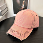 Damen-Baseballkappe im Vintage-Stil mit Used-Look