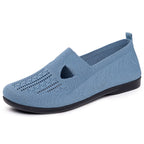 Damen bequeme Slip-On Schuhe mit luftiger Strickoberfläche EB