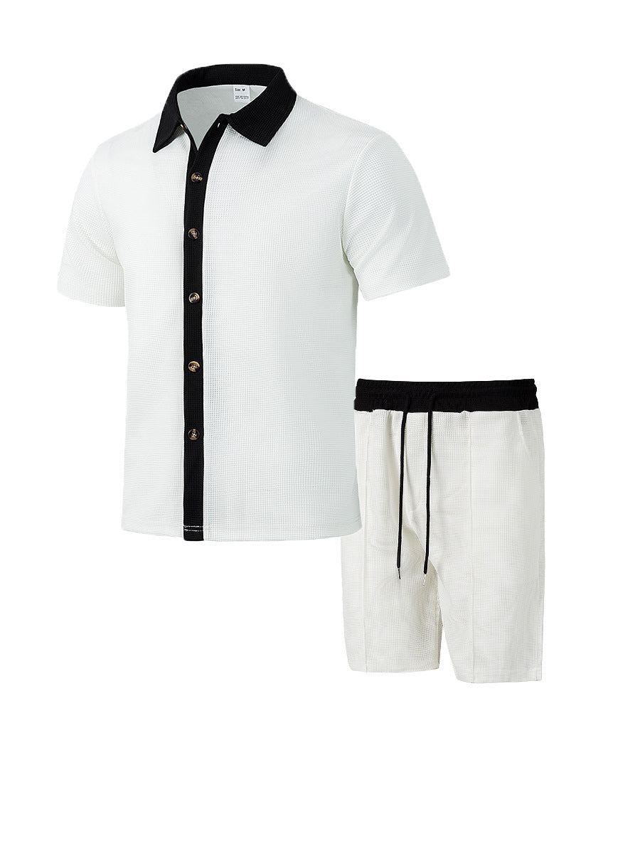 Modernes Freizeit-Set für Herren aus strukturiertem Jersey