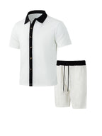 Modernes Freizeit-Set für Herren aus strukturiertem Jersey
