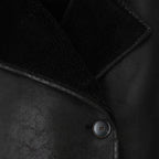 Damen Kunstlederjacke mit luxuriösem Fellkragen und praktischen Taschen EB