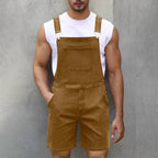 Herren Denim Latzshorts mit Taschen