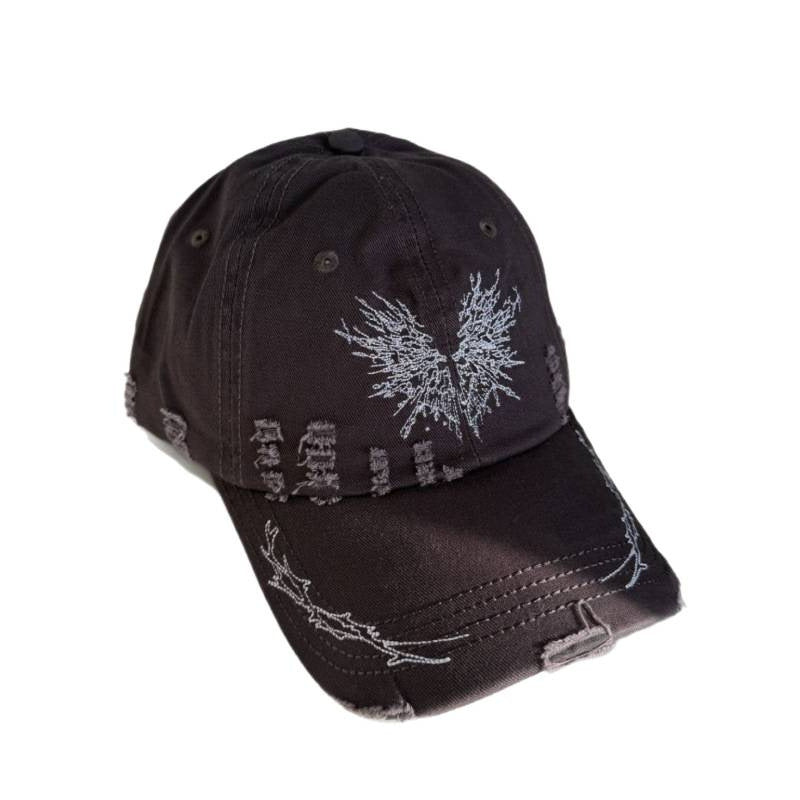 Snapback-Cap für Damen mit Grafik und Distressed-Optik