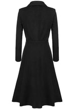 Damen Eleganter Wollmantel mit tailliertem Schnitt und langen Ärmeln EB
