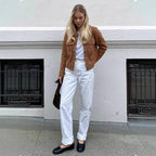 Damen Kunstlederjacke im modischen Oversized-Schnitt mit praktischen Taschen EB