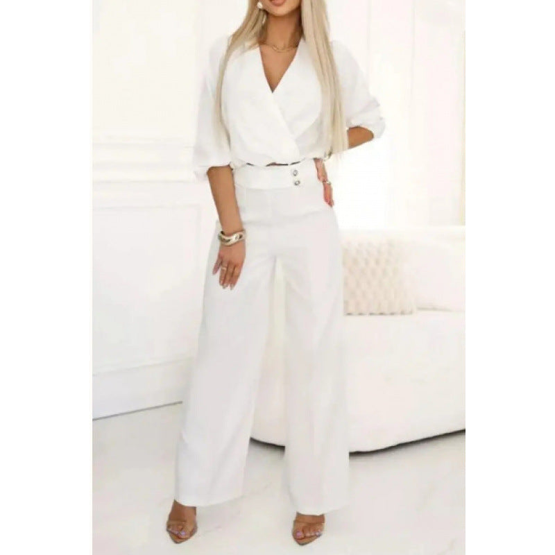 Eleganter Jumpsuit mit weitem Bein
