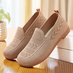 Damen Atmungsaktive Freizeit-Slipper aus flexiblem Strickmaterial EB