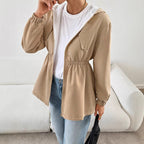Damen Freizeitjacke mit verstellbarem Bund und Kapuze EB