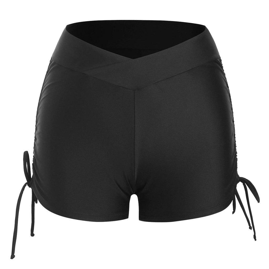 Sportliche Damen-Badeshorts mit praktischer Raffung