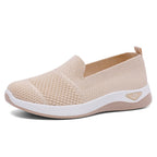 Damen Bequeme Slip-On Schuhe mit atmungsaktivem Strickdesign EB