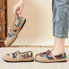 Damen bequeme und stilvolle Clogs mit buntem Muster EB