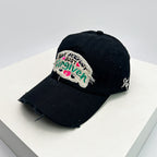 Inspirierende Damen-Baseballkappe aus Baumwolle im Used-Look