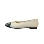 Damen Ballerinas mit eleganter Schleife und modischer Zweifarben-Optik EB