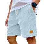 Feincord-Shorts für Herren mit elastischem Kordelzugbund