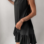 Damen luftiges Sommerspitzenshirt mit Rüschendetails EB