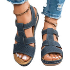 Damen bequeme Komfortsandalen mit atmungsaktiven Cut-Outs EB