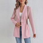 Damen Elegante und geschmackvolle Blazerjacke mit Tailleneinsatz EB