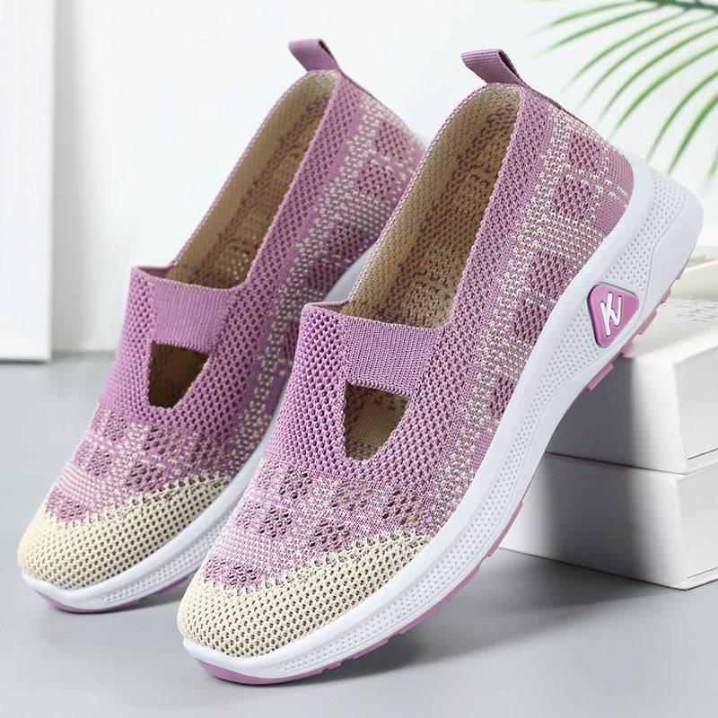 Damen Atmungsaktive und elastische Slip-On Freizeitschuhe EB