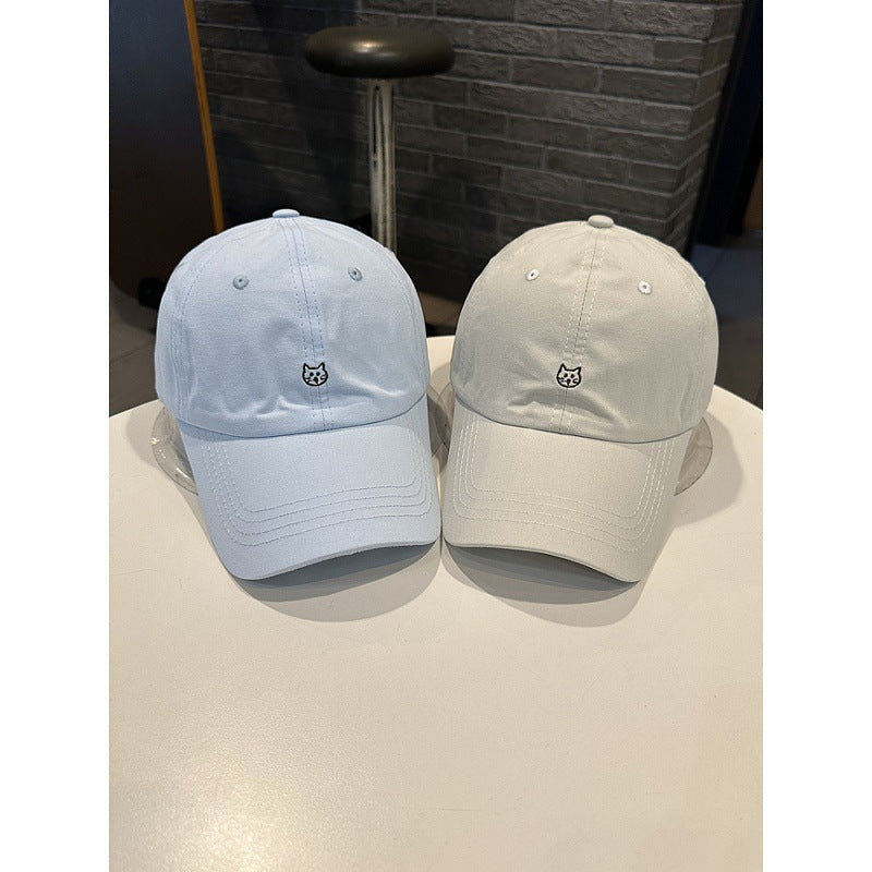 Damen Casual Baseballkappe mit Katzenstickerei