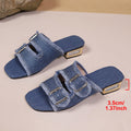 Damen Designe Sandalen mit modischen Schnallen und eleganten Blockabsatz EB