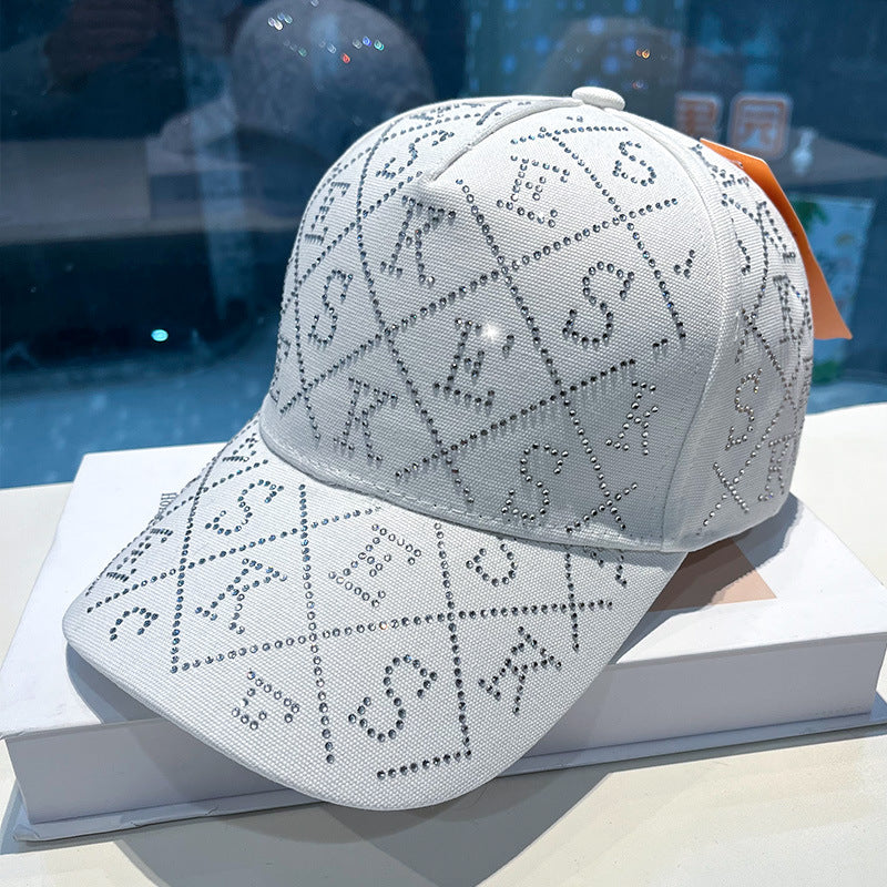 Verstellbare Damen-Baseballcap mit Strasssteinen