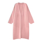 Damen Langer Wollmantel im minimalistischen Stil mit weitem Schnitt und eleganten Details EB