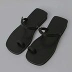 Damen Designer Zehentrenner-Sandalen mit modischem Metallic-Design und komfortablem Fußbett EB