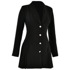 Damen Elegant geschnittenes Kurzkleid mit Plisseefalten und tiefem Ausschnitt EB