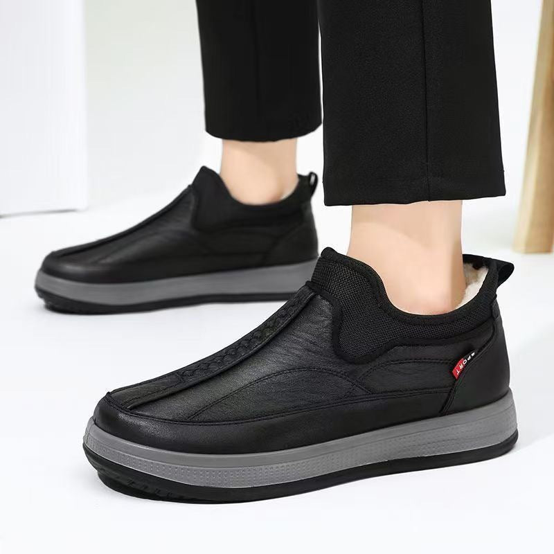 Damen Bequeme Lammfell gefütterte Slipper Schuhe EB