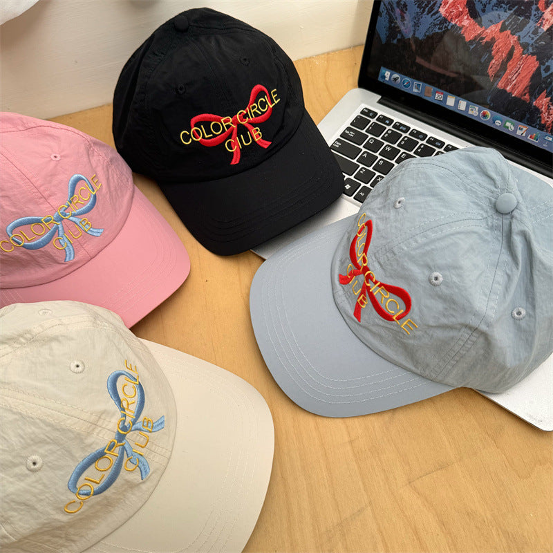 Damen-Baseballcap mit Schleifendetail und Stickerei