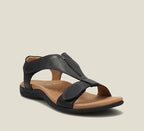 Damen Bequeme Riemchen-Sandalen mit anatomischem Fußbett und verstellbarem Klettverschluss EB