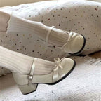 Damen Ballerinas mit dekorativer Schleifenapplikation und stabiler Sohle EB