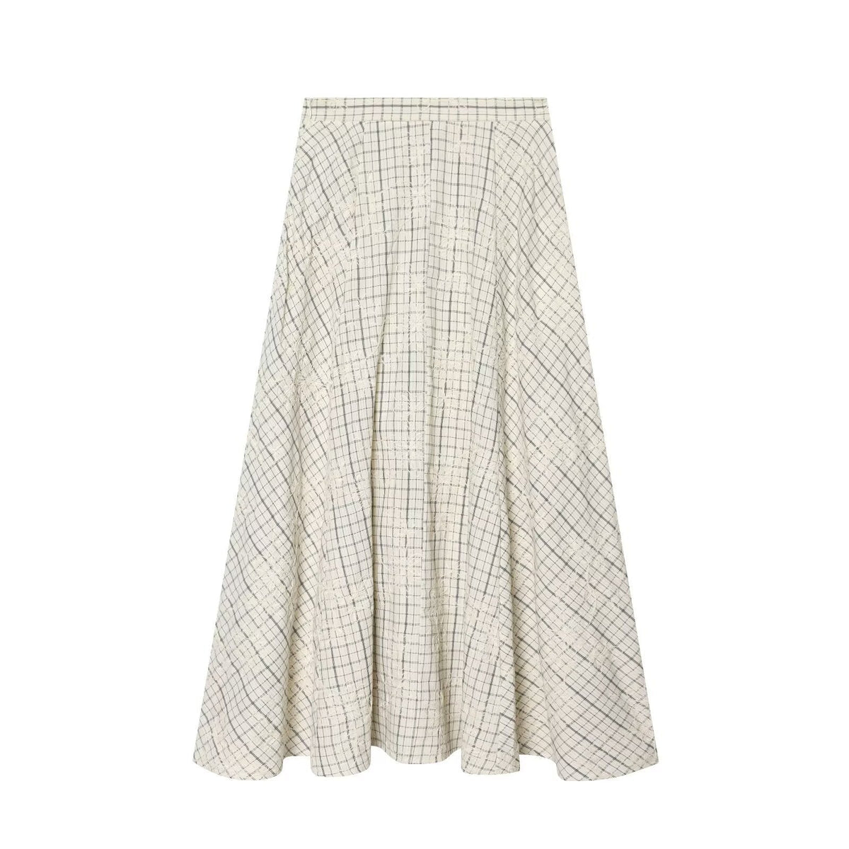 Damen Maxirock mit elegantem Karomuster und fließendem Schnitt EB