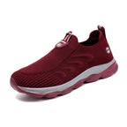 Damen Bequeme Slip-On Laufschuhe mit Elastischem Einstieg EB