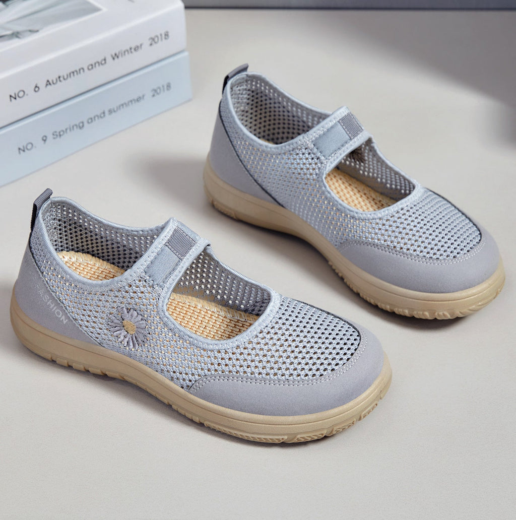 Damen Bequeme Slip-On Freizeitschuhe mit elastischem Einsatz EB