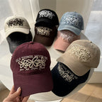 Bestickte florale Damen-Baseballkappe