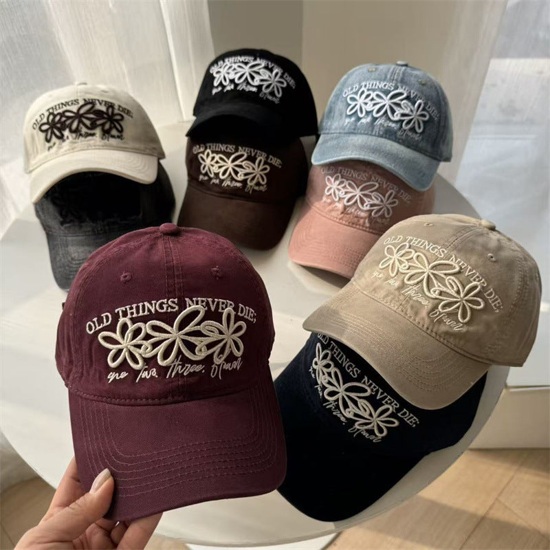 Bestickte florale Damen-Baseballkappe