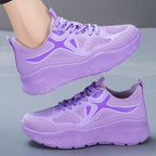 Damen Sportliche Laufschuhe mit atmungsaktivem Mesh-Obermaterial und gepolsterter Sohle EB
