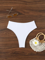 High-Waist Badeshorts mit Raffung für Damen