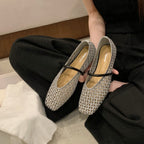 Damen Ballerinas mit strukturiertem Obermaterial und flexiblem Fußbett EB