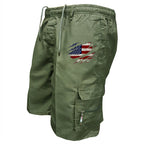 Herren Cargo-Shorts mit praktischen Seitentaschen und elastischem Bund EB