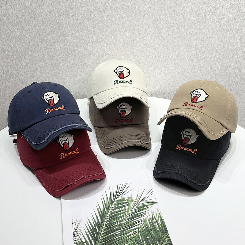 Unisex-Kappe mit Charakter-Stickerei