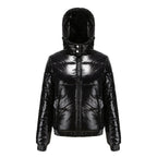 Damen glänzende Winterjacke EB