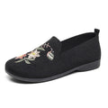 Damen bequeme Slip-On Schuhe mit floralen Stickereien EB