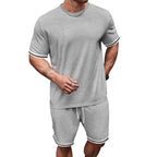 Freizeit-Jersey-Set für Herren mit Kontraststreifen