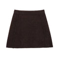 Damen eleganter, kurzer Strickrock mit hohem Bund und seitlichen Nähten EB