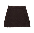 Damen eleganter, kurzer Strickrock mit hohem Bund und seitlichen Nähten EB