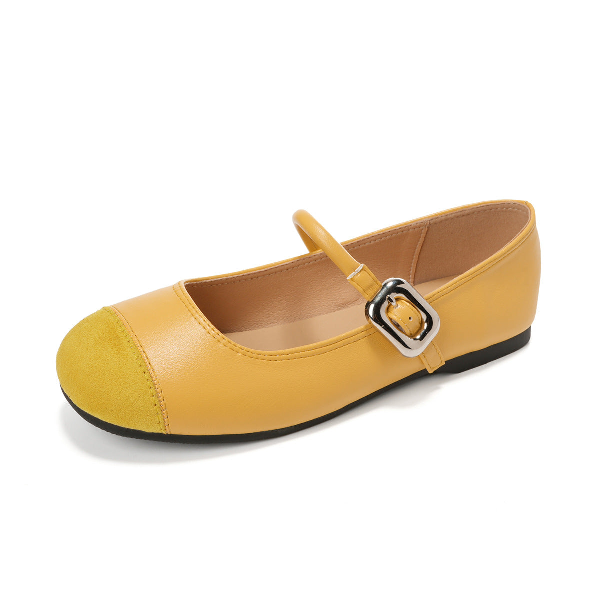 Damen Ballerinas mit modischer Schnallenapplikation EB